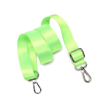 Neonzöld szatén heveder, 2,5 cm, nikkel
