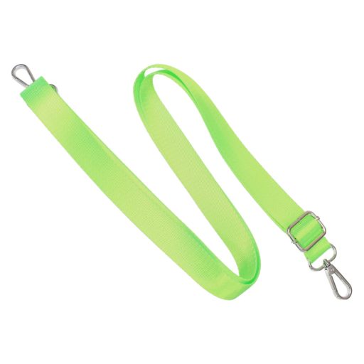 Neonzöld szatén heveder, 2,5 cm, nikkel