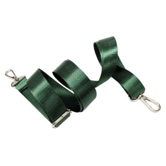 Zöld szatén heveder, 2,5 cm, nikkel