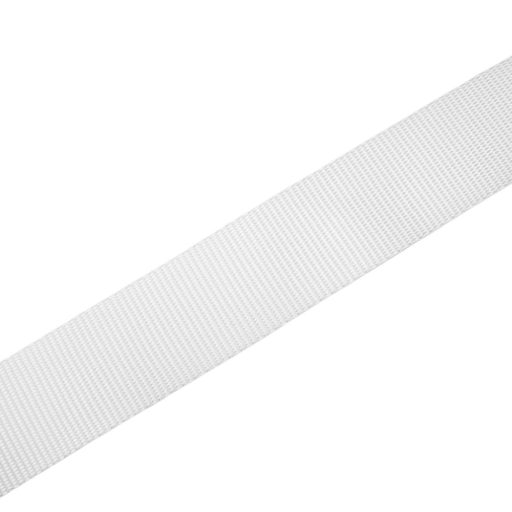 Táska vállpánt fehér polipropilén, 40 mm, nikkel