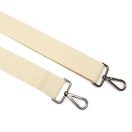 Táska vállpánt bézs polipropilén, 40 mm, nikkel