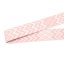 rózsaszín fehér, geometriai mintás szövött heveder, 50 mm