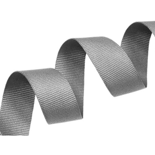 Szürke színű grosgrain szövésű szalag, szegőpánt, ripsz szalag, 20 mm