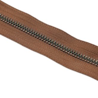 Standard YKK cipzár, barna, antik, T5
