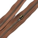 Standard YKK cipzár, barna, antik, T5