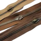 Standard YKK cipzár, bézs, antik, T5
