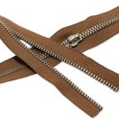 Standard YKK cipzár, karamell, nikkel, T5