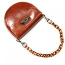 Óriási szemekből álló táskafül lánc, nikkel, 55 cm