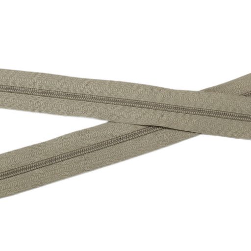 Bézs műanyag vékony spirál cipzár, RT0