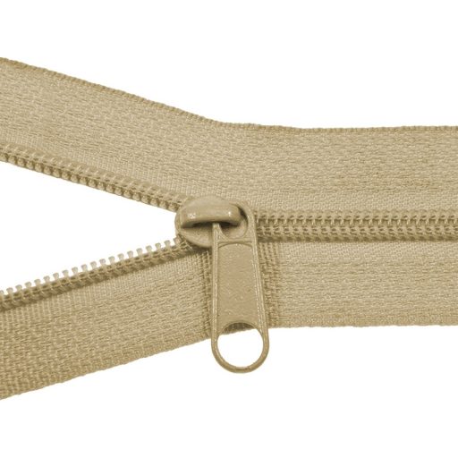 Bézs műanyag spirál cipzár, RT10