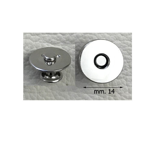 Szegecses mágneszár 14 mm, nikkel