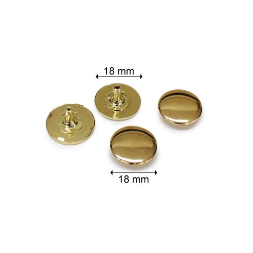 Szegecses lapos mágneszár 18 mm, arany