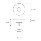 Szegecses, magas mágneszár 18 mm, nikkel