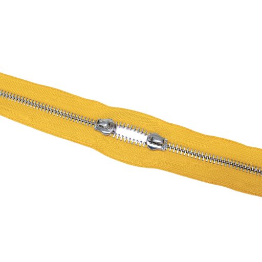 Fém cipzár, T5, nikkel, sárga