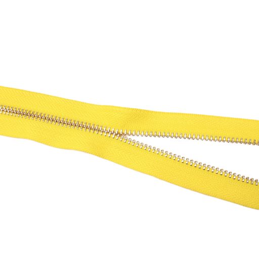 Fém cipzár, T5, sárga