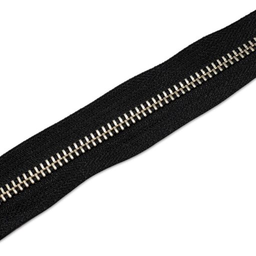 Standard YKK cipzár, fekete, nikkel, T5