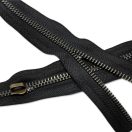 Standard YKK cipzár, fekete, antik, T5