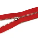 Fém cipzár, T5, nikkel, piros