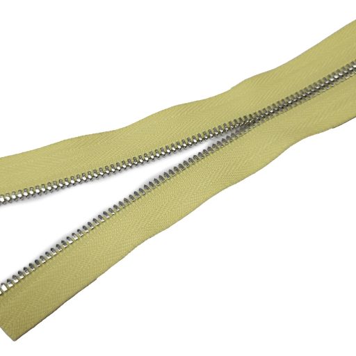 Fém cipzár, T3, nikkel, hideg sárga