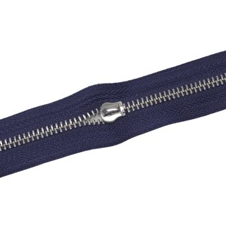 Fém cipzár, T5, nikkel, sötétkék