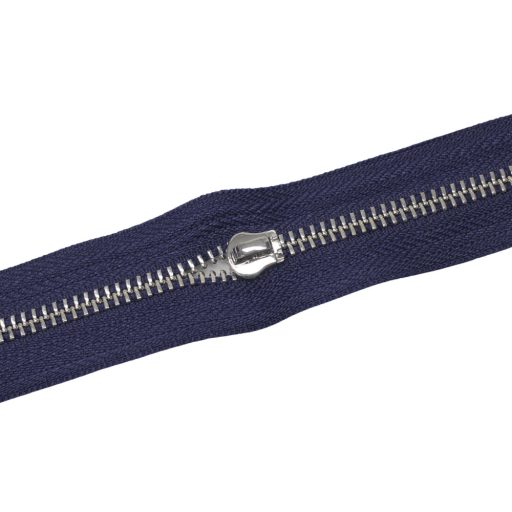 Fém cipzár, T5, nikkel, sötétkék