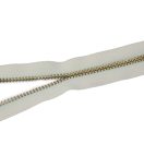 Fém cipzár, T3, arany, fehér