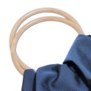 Műanyag karika táskafül, fautánzatú