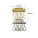 Kulcstartó, hatos, ezüst színű