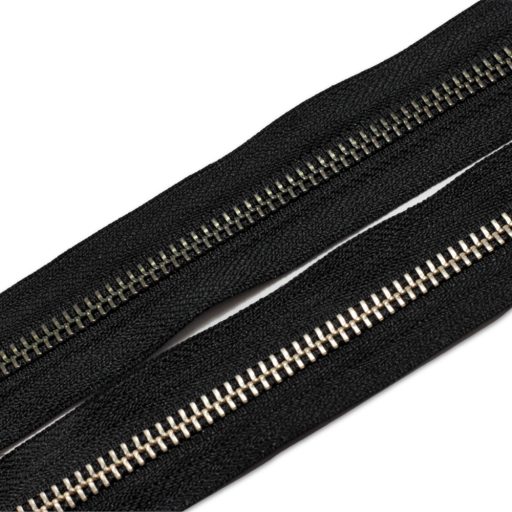 Standard YKK cipzár, fekete, nikkel, T5