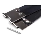 Pikk-pakk zár, 12 cm, nikkel