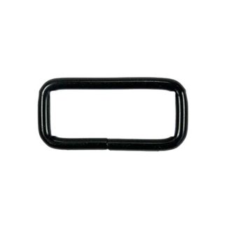 Vas téglalap fogótartó, fekete, 40x15x4 mm 