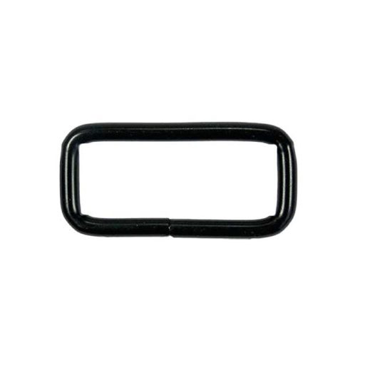 Vas téglalap fogótartó, fekete, 40x15x4 mm 