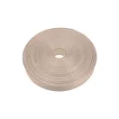 Bézs grosgrain szövésű szalag, szegőpánt, ripsz szalag, 20 mm