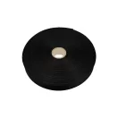 Fekete grosgrain szövésű szalag, szegőpánt, ripsz szalag, 20 mm