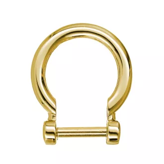 Csavaros D-karika, 15 mm, arany