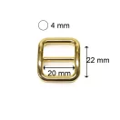 Zamak fix csúszó, 20x22x4 mm, arany