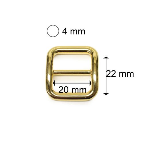 Zamak fix csúszó, 20x22x4 mm, arany