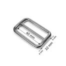 Zamak fix csúszó, 40x22x4 mm, nikkel