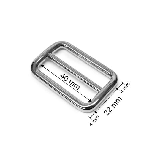 Zamak fix csúszó, 40x22x4 mm, nikkel