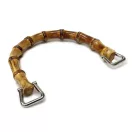 Bambusz táskafül, íves, 10 cm, arany