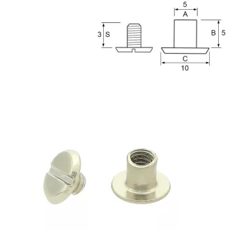 Övcsavar 10x4 mm, nikkel