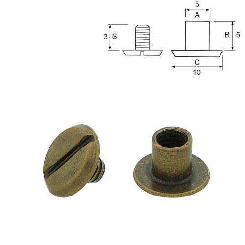 Övcsavar 10x5 mm, nikkel