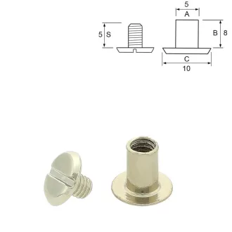 Övcsavar 10x6 mm, nikkel