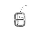 Zamak fix csúszó, 15x22x4 mm, nikkel