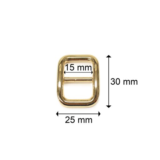 Zamak fix csúszó, 15x22x4 mm, arany