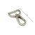 Lapos karabiner, 25 mm, nikkel