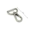 Lapos karabiner, 25 mm, nikkel