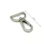 Lapos karabiner, 25 mm, nikkel