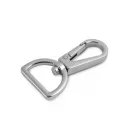 Lapos karabiner, 25 mm, nikkel
