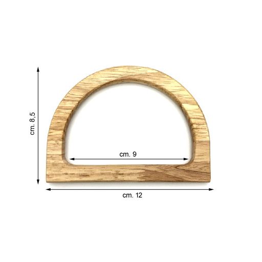 Fa táskafül, íves, barna